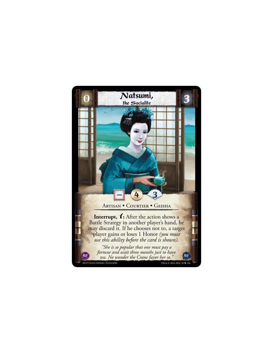Natsumi, the Socialite  - Artisan • Courtier • GeishaInterrupt, w: After the action shows a Battle Strategy in another player's 