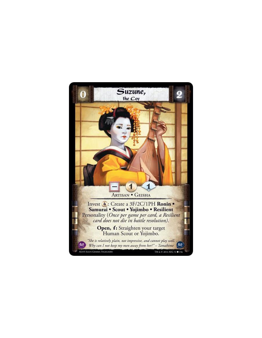 Suzune, the Coy  - Artisan • GeishaInvest 4: Create a 3F/2C/1PH Ronin • Samurai • Scout • Yojimbo • Resilient Personality (Once 
