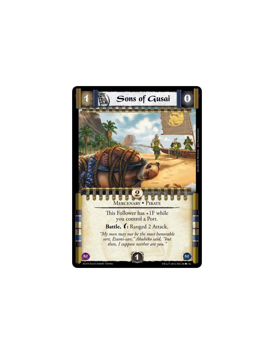 Sons of Gusai  - Mercenary • PirateThis Follower has +1F while you control a Port.Battle, w: Ranged 2 Attack.
