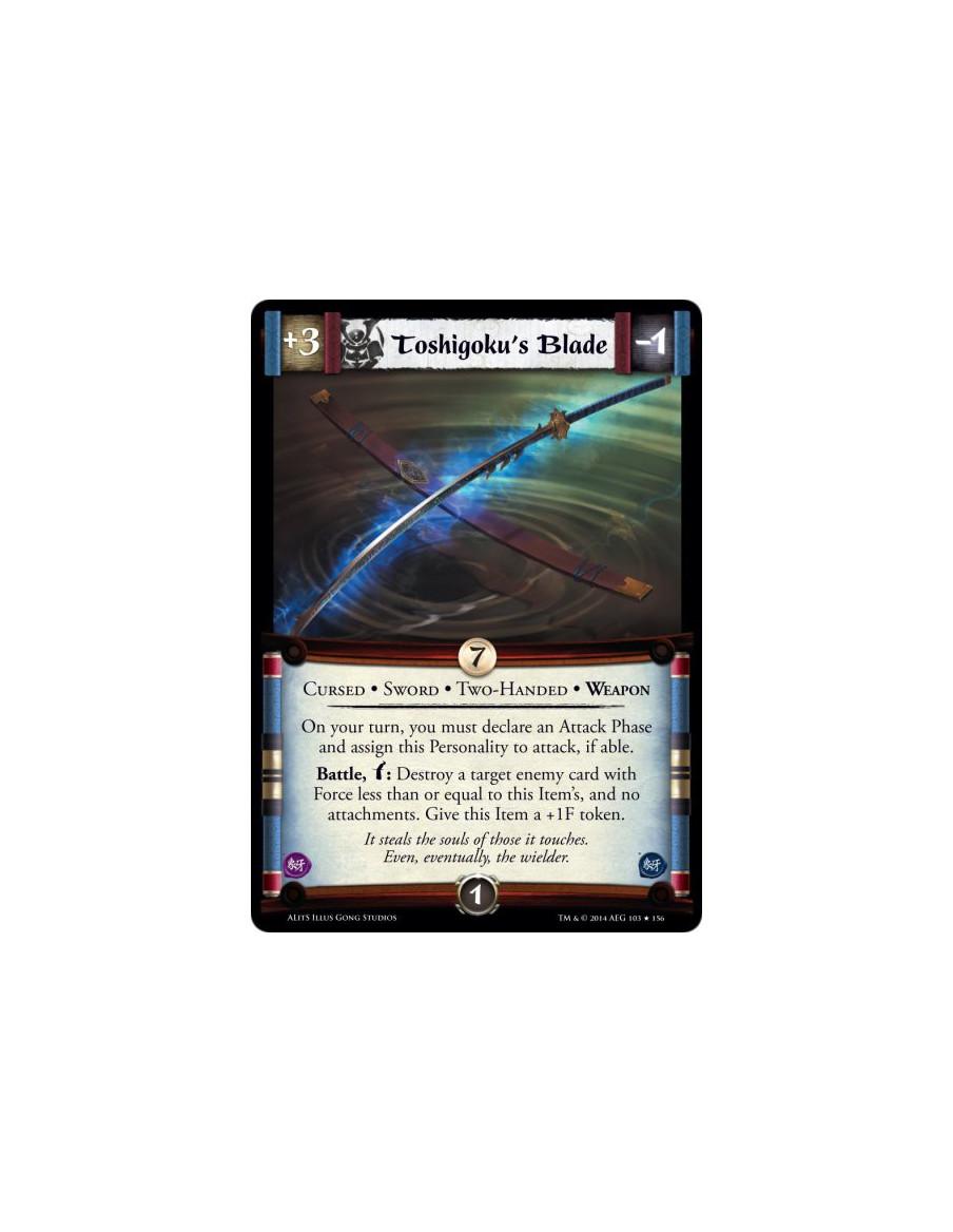 Toshigoku's Blade  - Cursed • Sword • Two-Handed • WeaponOn your turn, you must declare an Attack Phase and assign this Personal