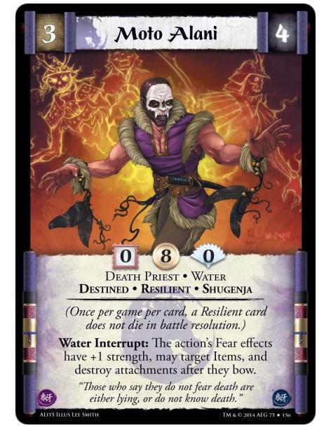 Moto Alani FOIL  - Death Priest • Destined • Resilient • Shugenja • Water(Once per game per card, a Resilient card does not die 