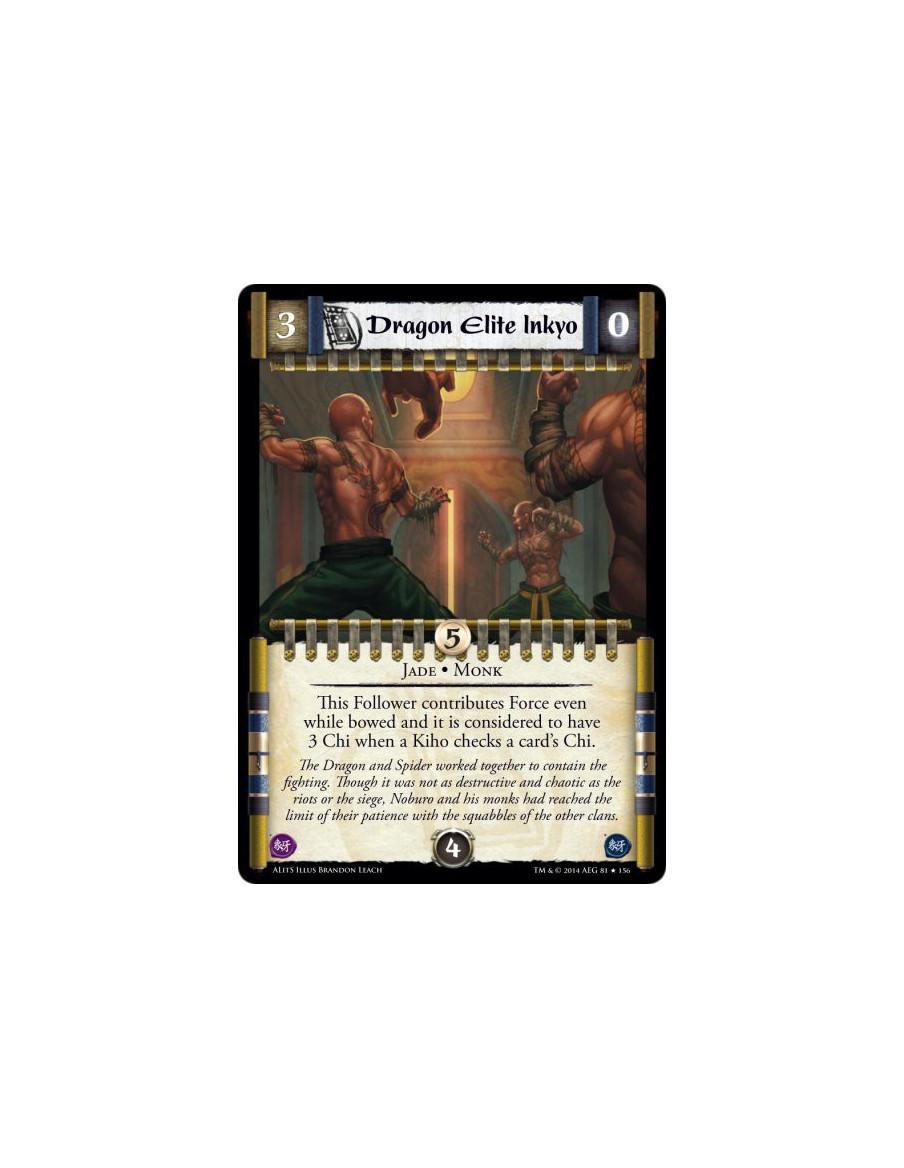 Dragon Elite Inkyo FOIL  - Jade • MonkThis Follower contributes Force even while bowed and it is considered to have 3 Chi when a