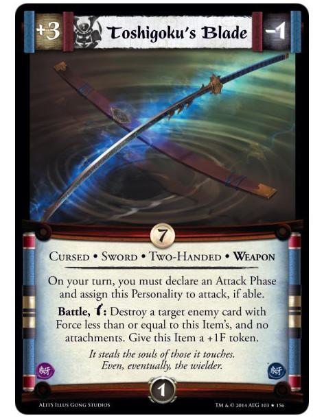 Toshigoku's Blade FOIL  - Cursed • Sword • Two-Handed • WeaponOn your turn, you must declare an Attack Phase and assign this Per