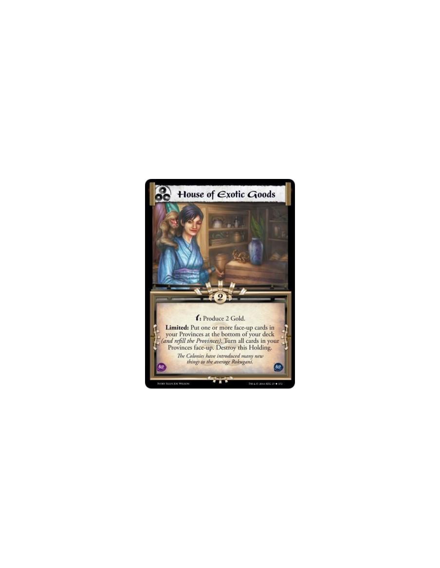 House of Exotic Goods  - w: Produce 2 Gold. Limited: Put one or more face-up cards in your Provinces at the bottom of your deck 