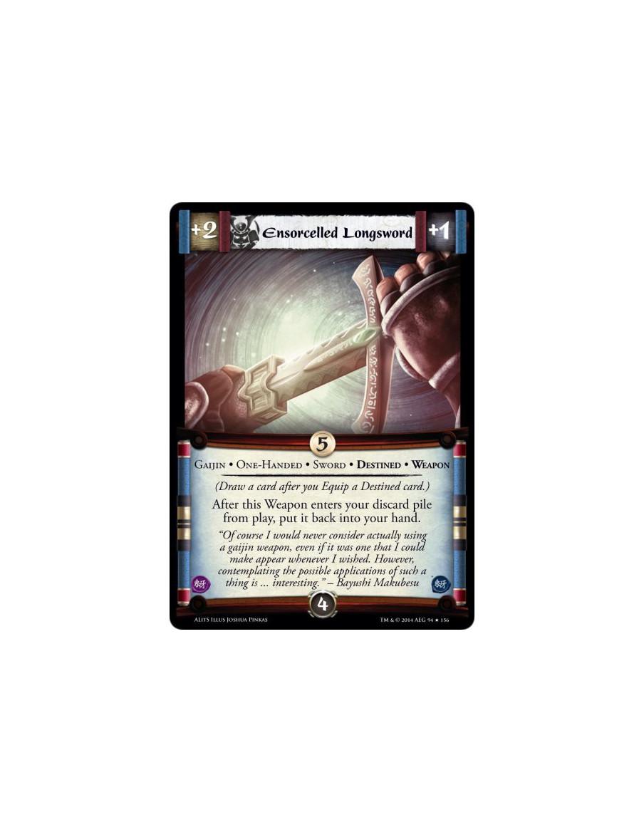 Ensorcelled Longsword  - Destined • Gaijin • One-Handed • Sword • Weapon(Draw a card after you Equip a Destined card.)After this