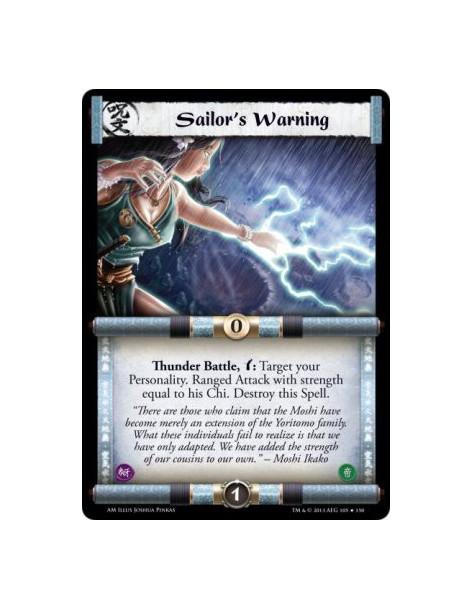 Sailor's Warning  - Thunder                    Thunder Battle, w: Target your Personality. Ranged Attack with strength equal to 