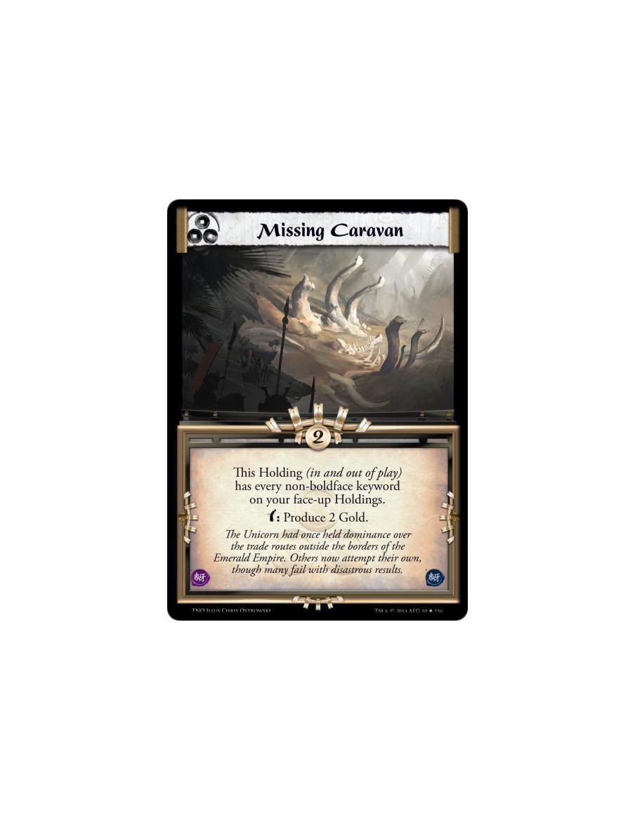 Missing Caravan  - This Holding (in and out of play) has every non-boldface keyword on your face-up Holdings.Bow: Produce&nbsp;2