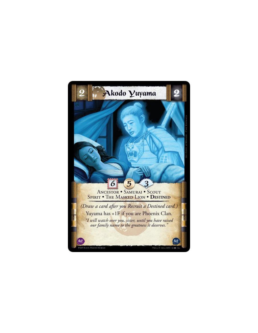 Akodo Yuyama  - Ancestor • Samurai • Scout • Spirit • The Masked Lion • Destined (Draw a card after you Recruit a Destined card.