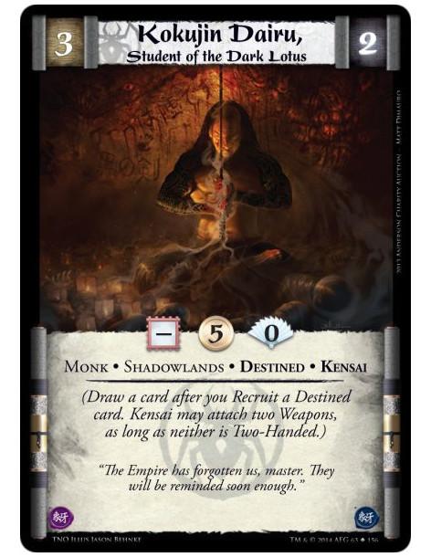 Kokujin Dairu, Student of the Dark Lotus  - Monk • Shadowlands • Destined • Kensai(Draw a card after you Recruit a Destined card