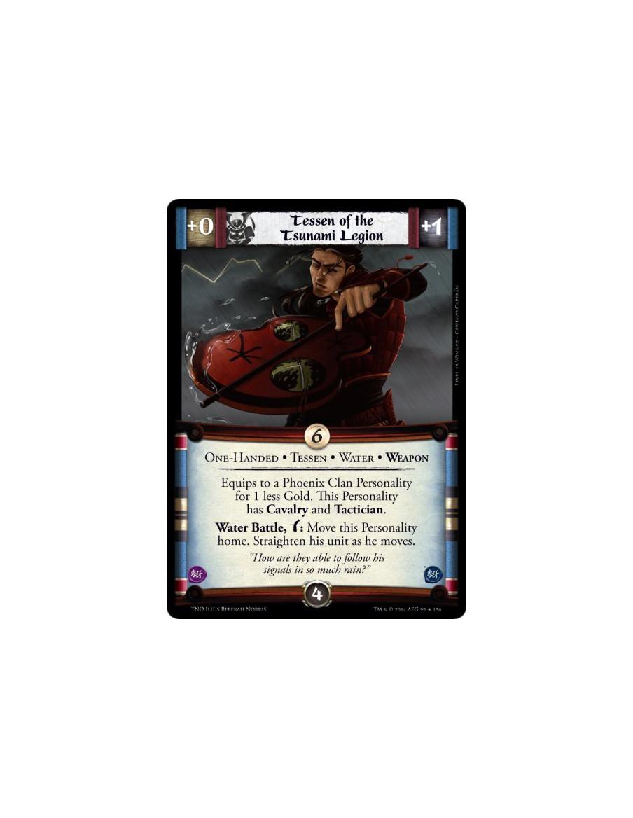 Tessen of the Tsunami Legion  - One-Handed • Tessen • Water • WeaponEquips to a Phoenix Clan Personality for 1 less Gold. This P