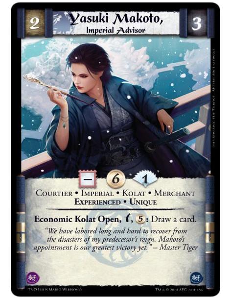 Yasuki Makoto, Imperial Advisor FOIL  - Courtier • Imperial • Kolat • Merchant • Experienced • UniqueEconomic Kolat Open, Bow, 5