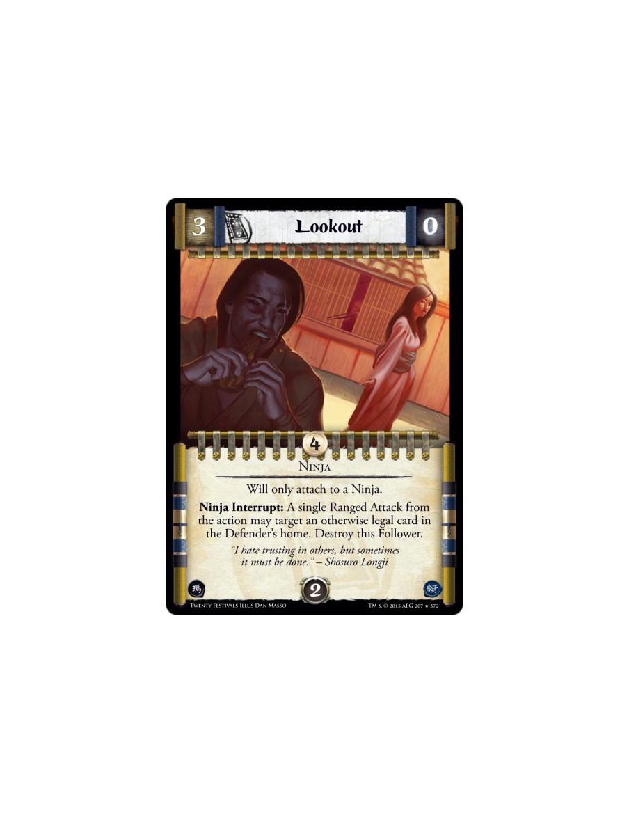 Lookout FOIL  - Ninja    Will only attach to a Ninja.Ninja Interrupt: A single Ranged Attack from the action may target an other