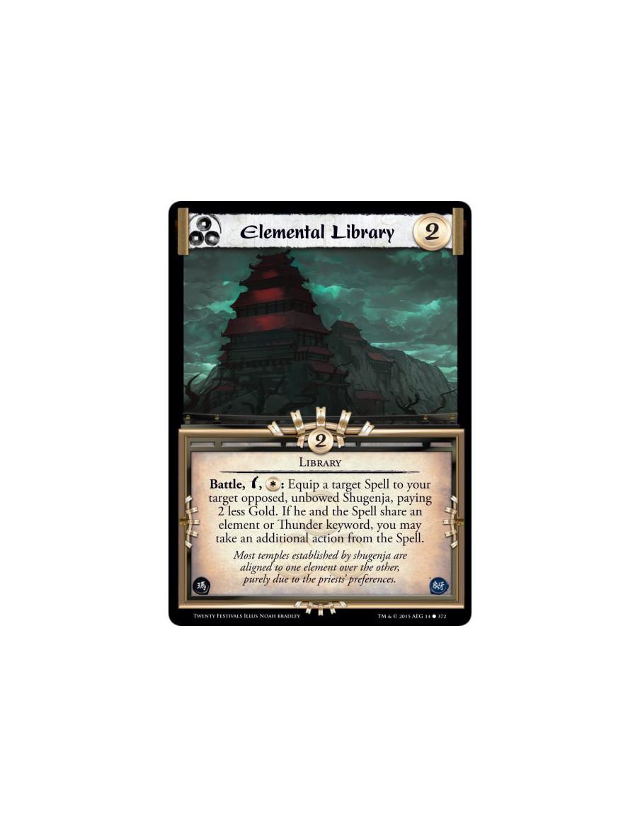 Elemental Library  - Fortification • KharmicBattle, w, :g*:: Equip a target Spell to your target opposed, unbowed Shugenja, payi