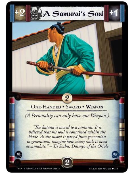 A Samurai's Soul  - One-Handed • Sword • Weapon(A Personality can only have one Weapon.)