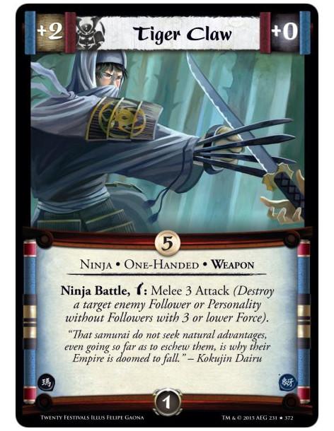 Tiger Claw FOIL  - One-Handed • Weapon • NinjaNinja Battle, w: Melee 3 Attack (Destroy a target enemy Follower or Personality wi