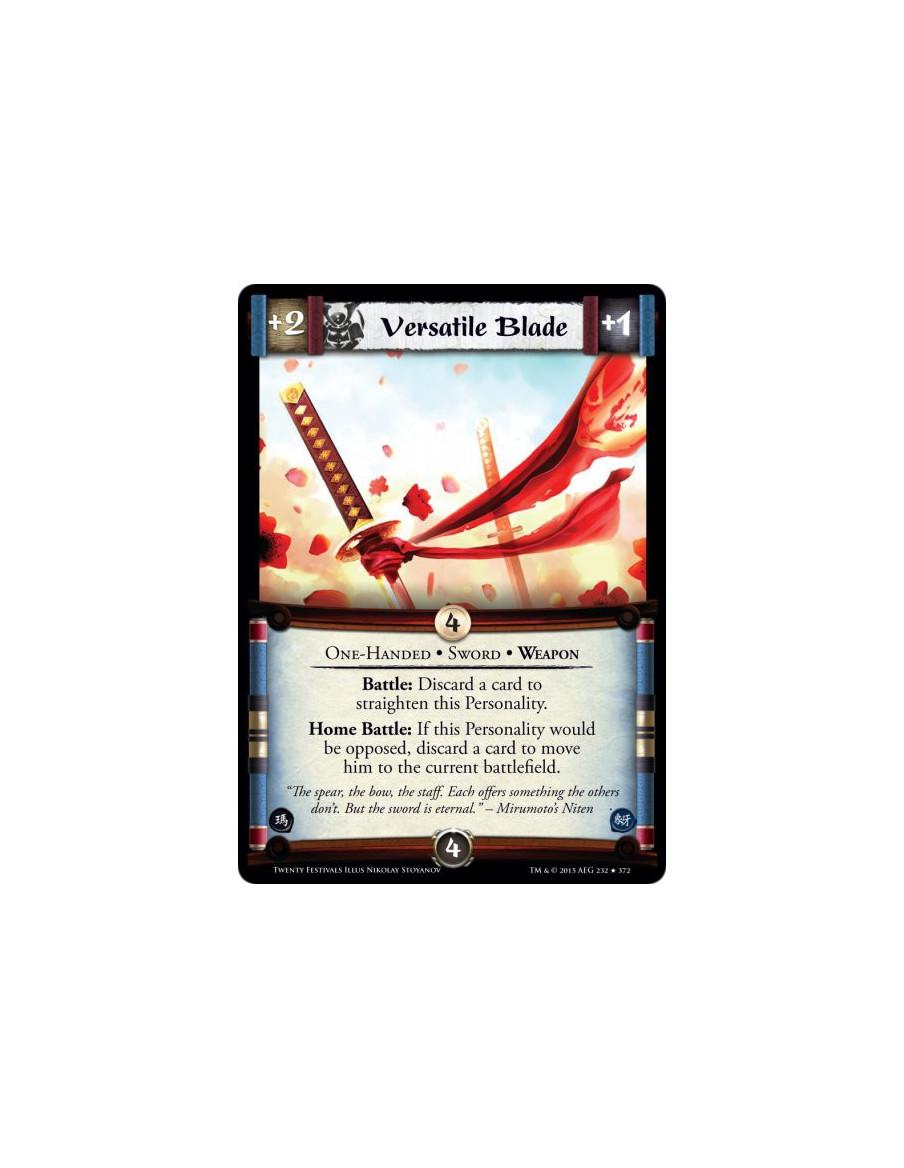 Versatile Blade  - One-Handed • Sword • WeaponBattle: Discard a card to straighten this Personality.Home Battle: If this Persona