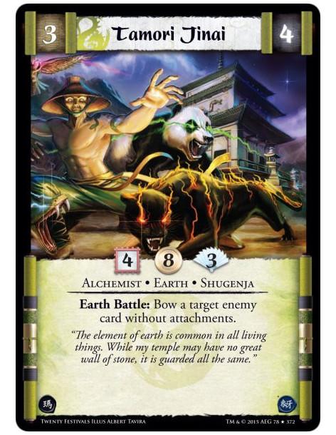 Tamori Jinai FOIL  - Shugenja • Earth • Alchemist    (Shugenja may attach and cast Spells.)Earth Battle: Bow a target enemy card