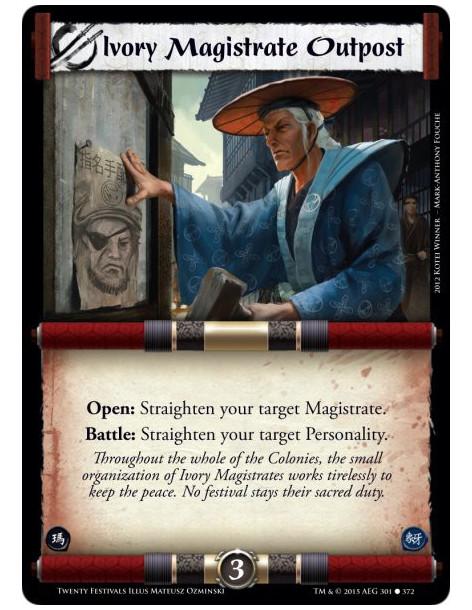 Ivory Magistrate Outpost  -     Open: Straighten your target Magistrate.Battle: Straighten your target Personality.