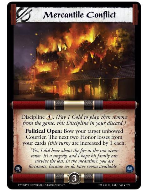 Mercantile Conflict FOIL  -     Discipline . (Pay 1 Gold to play, then remove from the game, this Discipline in your discard.)Po