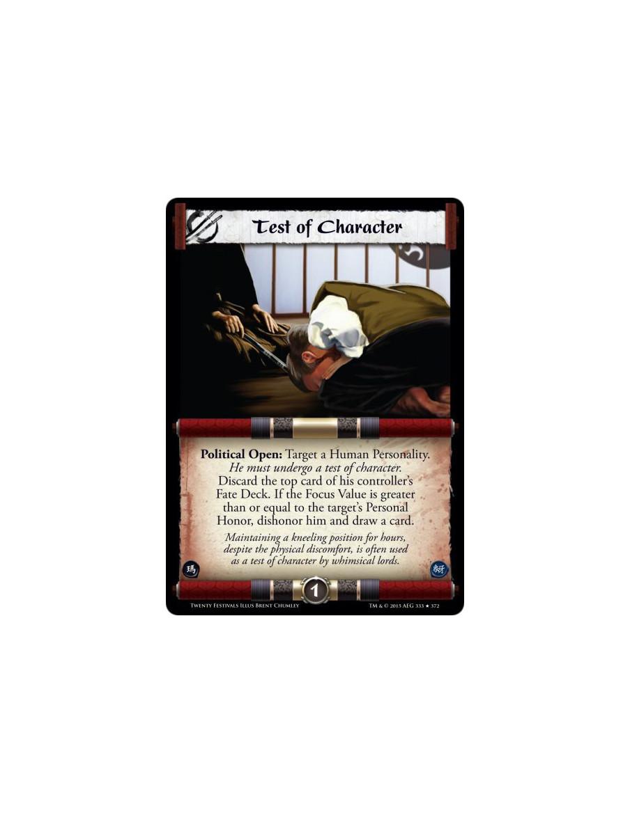 Test of Character FOIL  -     Political Open: Target a Human Personality. He must undergo a test of character. Discard the top c