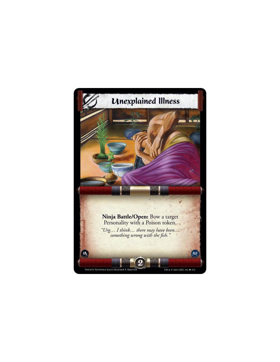 Unexplained Illness  -     Ninja Battle/Open: Bow a target Personality with a Poison token.