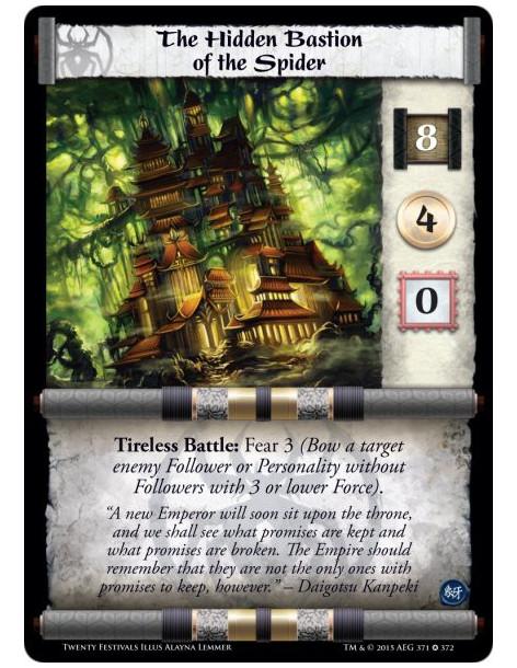 The Hidden Bastion of the Spider  -                 Tireless Battle: Fear 3. (Bow a target enemy Follower or Personality without