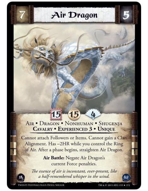 Air Dragon Exp3 FOIL  - Air • Dragon • Nonhuman • Cavalry • Experienced 3 • Shugenja • Unique    Cannot attach Followers or Item