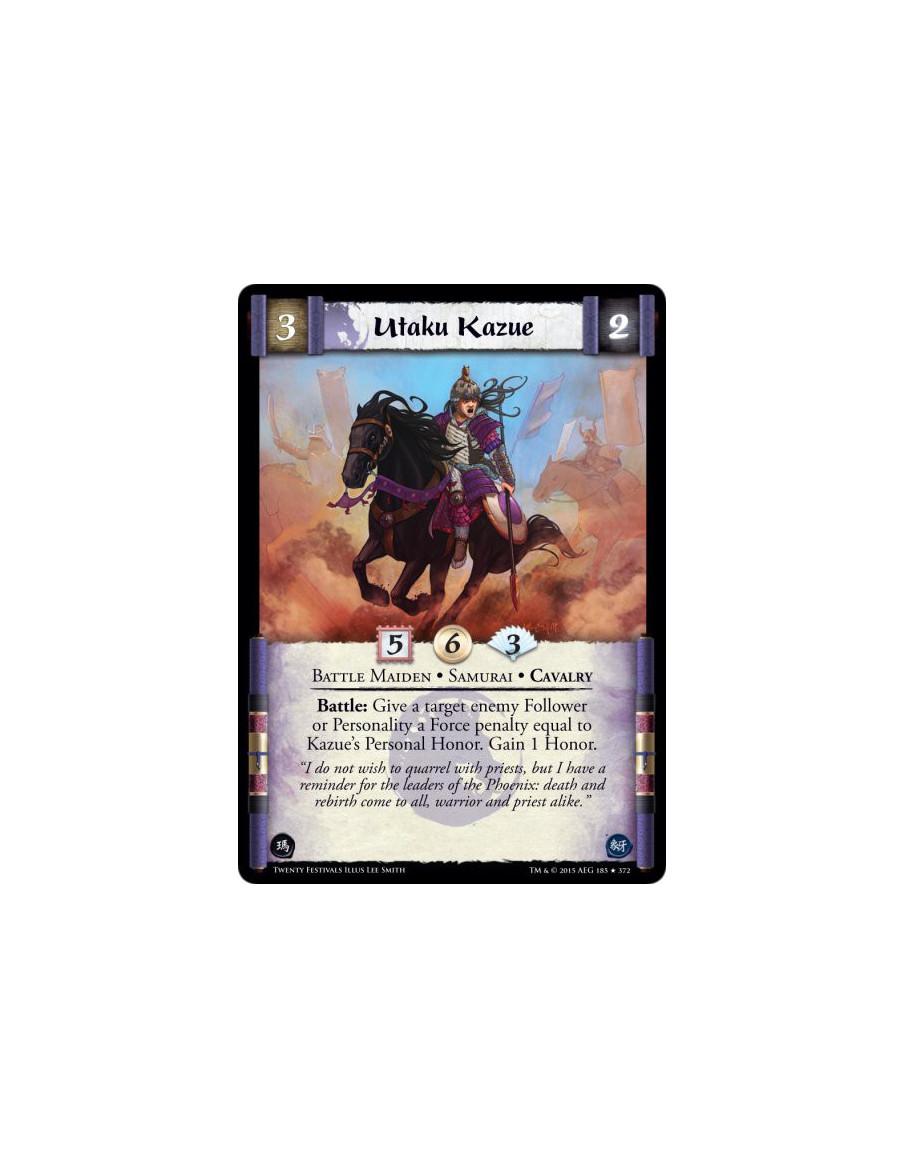 Utaku Kazue FOIL  - Battle Maiden • Cavalry • Samurai    Battle: Give a target enemy Follower or Personality a Force penalty equ