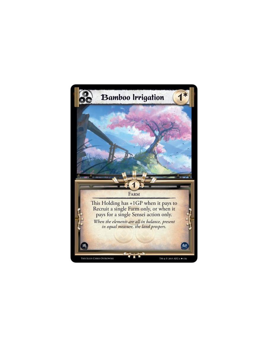 Bamboo Irrigation  - Farm    This Holding has +1GP when it pays to Recruit a single Farm only, or when it pays for a single Sens