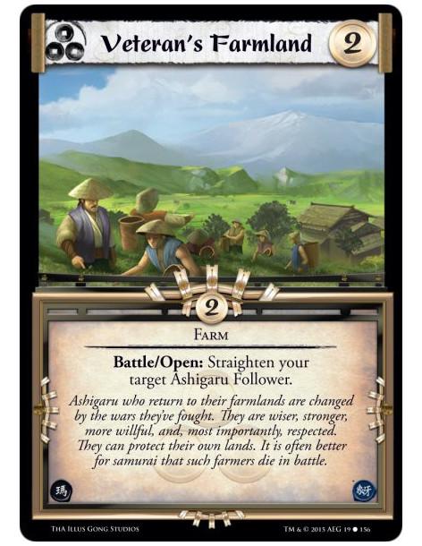 Veteran's Farmland  - Farm    Battle/Open: Straighten your target Ashigaru Follower.