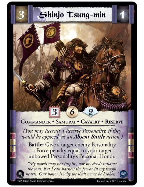 Shinjo Tsung-min FOIL  - Commander • Samurai • Cavalry • Reserve          (You may Recruit a Reserve Personality, if they would