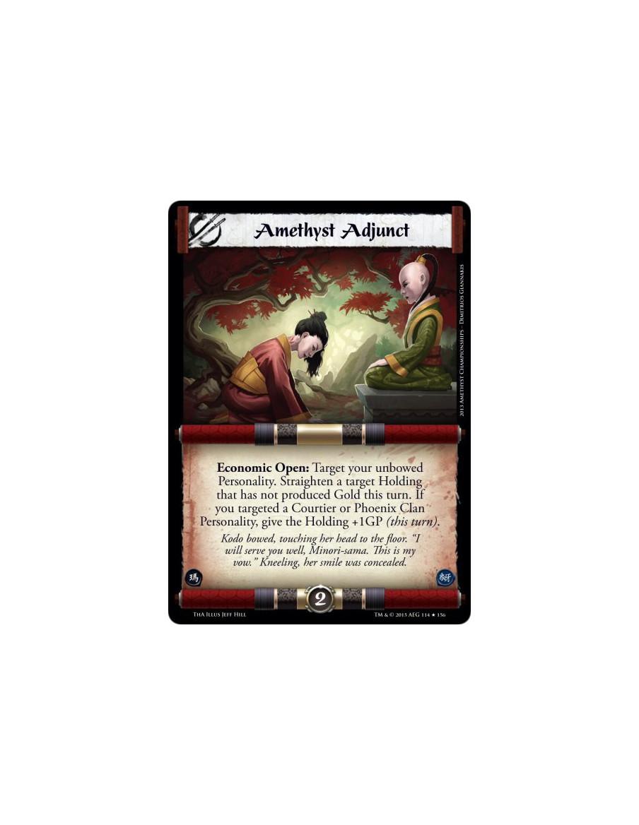 Amethyst Adjunct  -             Economic Open: Target your unbowed Personality. Straighten a target Holding that has not produce