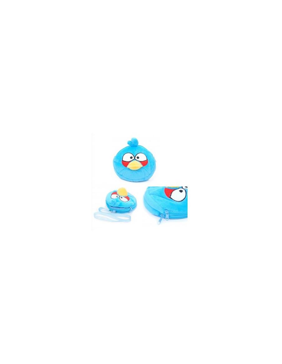 Monedero Peluche Angry Birs Azul 14cm