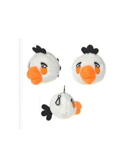 Popular Cute Plush Angry Birds Figure Toy with Clip - White Bird 25cm