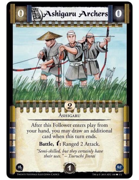 Ashigaru Archers FOIL  - AshigaruAfter this Follower enters play from your hand, you may draw an additional card when this turn 