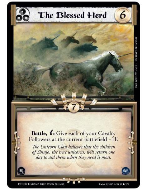 The Blessed Herd FOIL  - Battle, w: Give each of your Cavalry Followers at the current battlefield +1F.