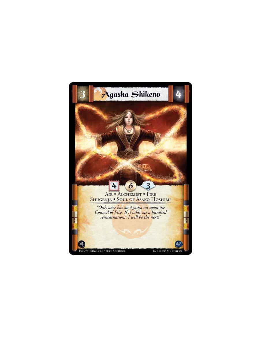 Agasha Shikeno FOIL  - Air • Alchemist • Fire • Shugenja • Soul of Asako Hoshimi(Shugenja may attach and cast Spells.)
