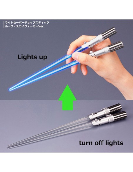 Palillos con luz sable laser Luke Skywalker