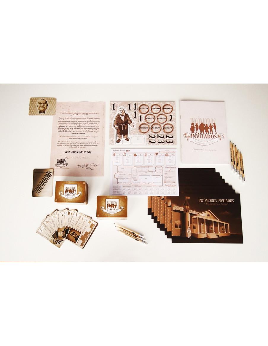 Incómodos Invitados  - Incómodos Invitados es un juego de cartas, misterio y deducción en el que cada partida recrea de forma to