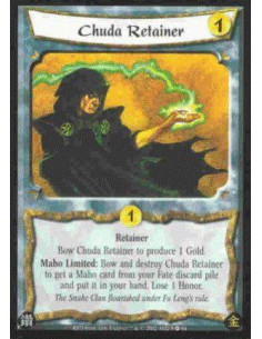 Chuda Retainer - Retainer Bow Chuda Retainer to produce 1 Gold.Maho Limited: Bow and destroy Chuda Retainer to get a Maho card