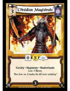 Obsidian Magistrate  - Cavalry. Magistrate. Shadowlands Lose 4 Honor.