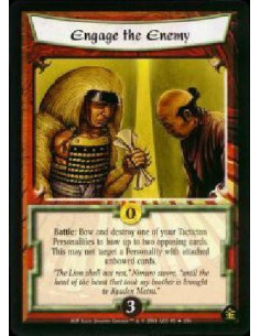 Engage the Enemy - Battle: Bow and destroy one of your Tactician Personalities to bow up to two opposing cards. This may not ta