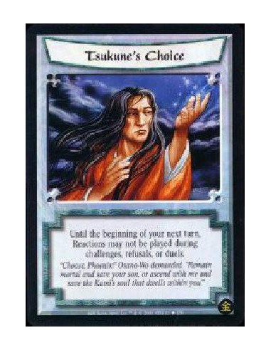 Tsukune's Choice (Signed by April Lee)  - Until the beginning of your next turn, Reactions may not be played during challenges, 