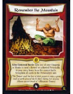 Remember the Mountain - Kiho Elemental Battle: Bow one of your shugenja or monks to send a bowed or unbowed personality in your