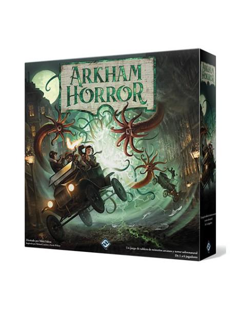Arkham Horror 3ª Edición  - 7Juego cooperativo basado en los libros de HP Lovecraft en el cual un grupo de investigadores colabo