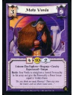 Moto Vordu Exp - Unicorn Clan Explorer * Shugenja * Cavalry * Experienced * Unique Battle: Bow Vordu to straighten a bowed Pers