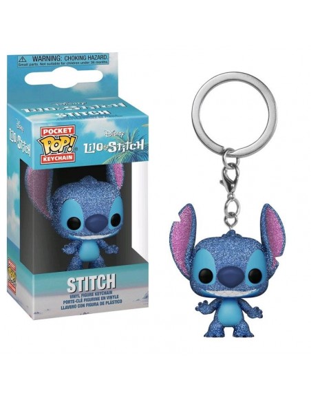 Llavero Pop Stitch Glitter. Lilo & Stitch