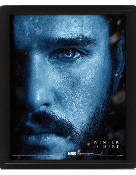 Poster 3D Jon Snow Vs Rey de la Noche. Juego de Tronos