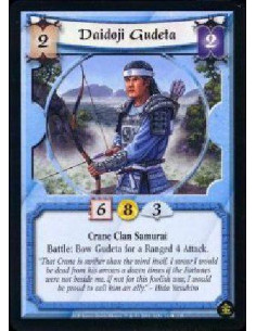 Daidoji Gudeta - Crane Clan Samurai Battle: Bow Gudeta for a Ranged 4 Attack.