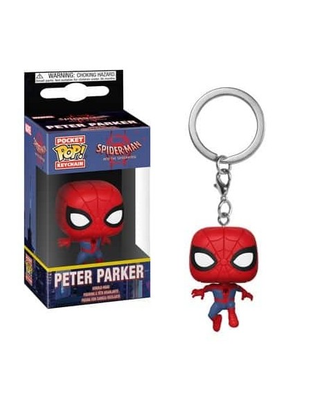 Pop Keychain Peter Parker. Spiderman Into the Spiderverse